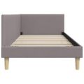 vidaXL Rohový rám postele Sivohnedá 90 cm x 200 cm Tkanina a preglejka