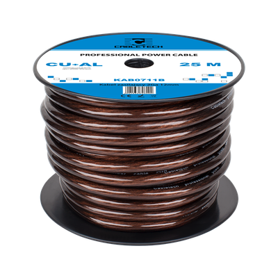 Auto kábel 2Ga OD12mm CU+AL 25m Cabletech KAB0711B hnedý