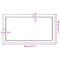 vidaXL Stolová doska 80x40x(2-6) cm neošetrený masív živé hrany