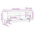 vidaXL TV skrinka biela 100x35x40 cm spracované drevo