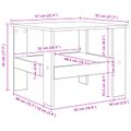 vidaXL Konferenčný stolík Biela 57 x 55 x 45 cm Kompozitné drevo