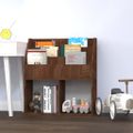 vidaXL Detský stojan na časopisy hnedý dub 71x30x78,5cm spracov. drevo