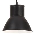 vidaXL Závesná lampa 25 W, čierna, okrúhla 17 cm E27