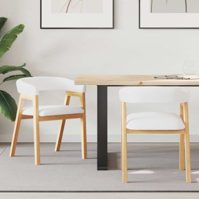 vidaXL Jedálenské stoličky 2 pcs Prírodná 54 x 57 x 73 cm