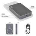 Powerbanka EMOS WI 1046 /B0551GY/, 10 000 mAh, 20 W + Wireless, sivá