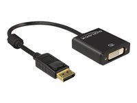 Adaptér DisplayPort - DisplayPort (M) na DVI-I (F) - 20 cm - aktívny - čierna