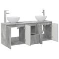 vidaXL Set kabinetov do kúpeľne 3 ks Betónovo sivá 49,5 x 35 x 63 cm