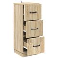 vidaXL Zásuvkový kabinet 33 x 34,5 x 87 cm Kompozitné drevo Dub sonoma
