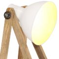 vidaXL Stojanové lampy 3 ks biele E27 masívne mangovníkové drevo
