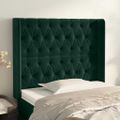 vidaXL Čelo postele so záhybmi tmavozelený 103x16x118/128 cm zamat
