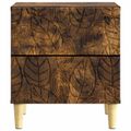 vidaXL Nočný stolík Dymový dub 43 x 34,5 x 48 cm Kompozitné drevo
