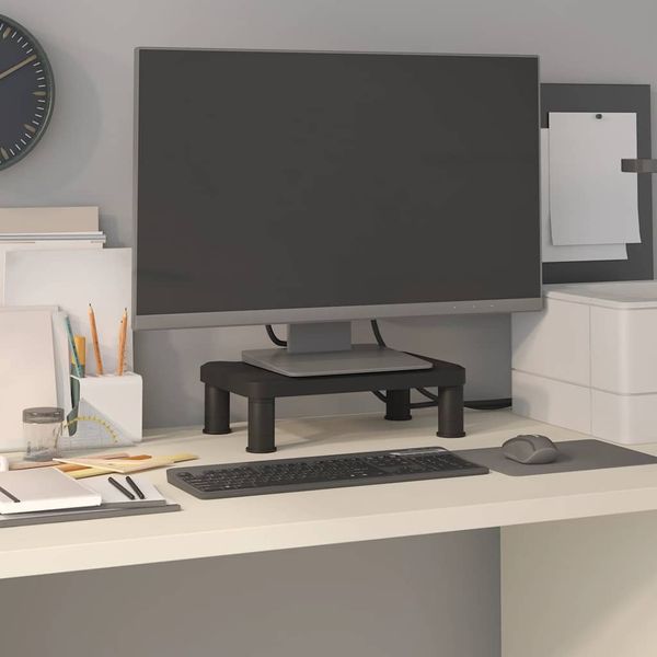 vidaXL Rohový stojan na monitor čierny 38x24x10,5 cm
