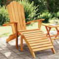 vidaXL Záhradná stolička Adirondack s podnožkou masívne teakové drevo