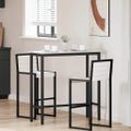vidaXL stôl Biela 100 x 40 x 101 cm Inžinierske drevo a oceľ