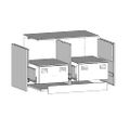 vidaXL TV skrinky 2 ks biele 67x39x44 cm oceľ