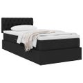 vidaXL Postel s úložným prostorem a matrací Čierna 90 x 190 cm Zamat