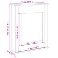 vidaXL Obloženie krbu hnedý dub 75x20x87,5 cm kompozitné drevo