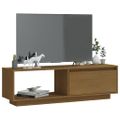 vidaXL TV skrinka medovo-hnedá 110x30x33,5 cm borovicový masív