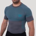 Bezšvové tričko OG1 Grey/Blue - GymBeam, veľkosť XL