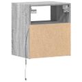 vidaXL TV nástenné skrinky s LED svetlami 2 ks sivé sonoma 41x31x45 cm