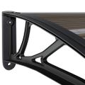 vidaXL Vchodová strieška čierna 300x100 cm polykarbonát