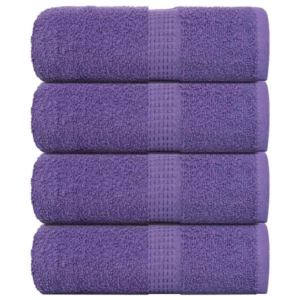 vidaXL Uteráky pre hostí FROGN 4 ks fialové 30x50 cm 360 g/m²