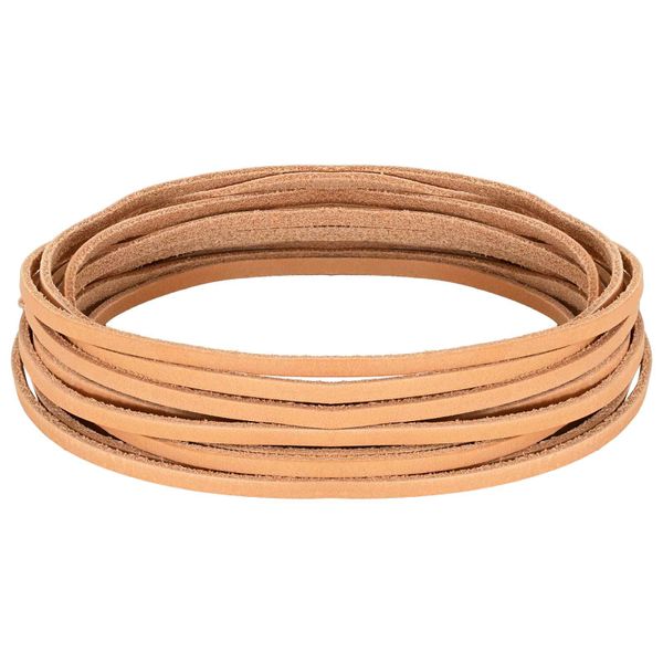 vidaXL Kožený remienok Svetlohnedá 200 x 0,3 cm Koža