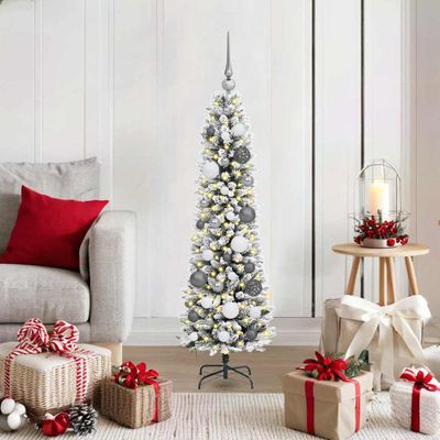 vidaXL Umelý vianočný stromček Biela 120 cm PVC, kov a plast