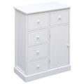 vidaXL Komoda s 10 zásuvkami biela 113x30x79 cm drevená