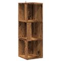 vidaXL Rohová skrinka Old Wood 33x33x100 cm Engineered Wood