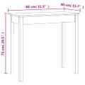 vidaXL Konzolový stolík 80x40x75 cm masívne borovicové drevo