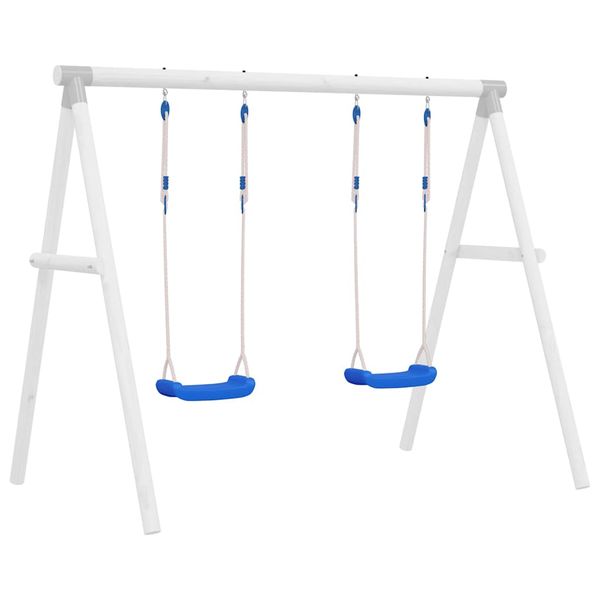 vidaXL Sedadlá na hojdačku s lanami 2 ks modré 37x15 cm polyetylén