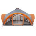 vidaXL Tipi stan Šedá a oranžová Pre 18 osôb Polyester a oceľ