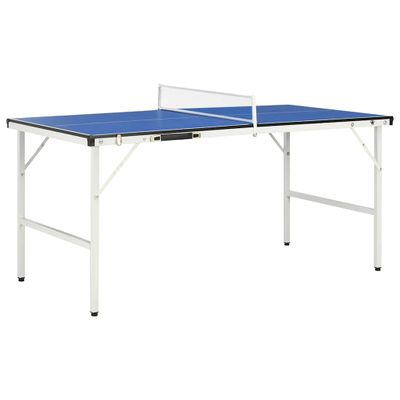 vidaXL 1,5-metrový pingpongový stôl so sieťkou 152x76x66 cm modrý