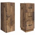 vidaXL Sada skríň 2 ks 33 x 34,5 x 87 cm Kompozitné drevo Staré drevo