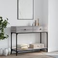 vidaXL Konzolový stolík sivý sonoma 100x34,5x75 cm kompozitné drevo