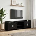 vidaXL TV skrinka 168 x 33 x 47 cm Čierny dub Kompozitné drevo