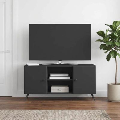 vidaXL TV skrinka 102 x 34,5 x 50 cm Čierna Kompozitné drevo