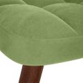 Hojdacie kreslo vidaXL so stoličkou Light Green Velvet