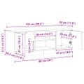 vidaXL TV skrinka Artisan Dub 102x30x37,5 cm Konštrukčné drevo