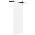 vidaXL Posuvné dvere Biela 83 x 232 cm Borovicový masív
