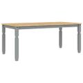 vidaXL Jedálenský stôl Corona sivý 180x90x75 cm borovicový masív