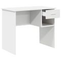 vidaXL Stôl Biela 90 x 49 x 75 cm Kompozitné drevo