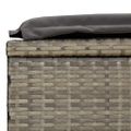 vidaXL Lehátko so skladacou strechou sivé 213x63x97 cm polyratan