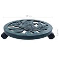 vidaXL Vozíky pod kvetináče 6 ks zelené 38 cm plast