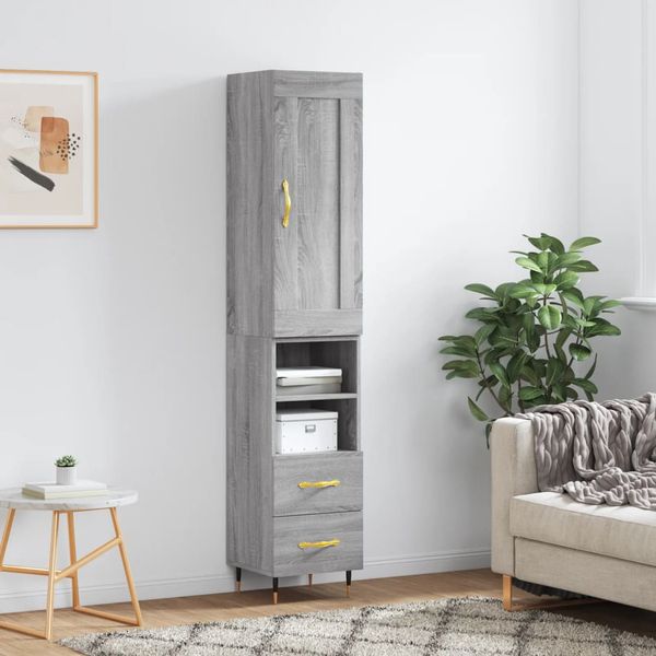 vidaXL Vysoká skrinka dub sonoma 34,5x34x180 cm spracované drevo