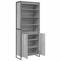vidaXL Vysoké skrinky Sivý Sonoma 79 x 36 x 200 cm Kompozitné drevo