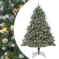 vidaXL Umelý vianočný stromček Zelená 240 cm PVC, plast a oceľ