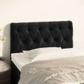 vidaXL Čelo postele čierne 80 x 7 x 78/88 cm zamat