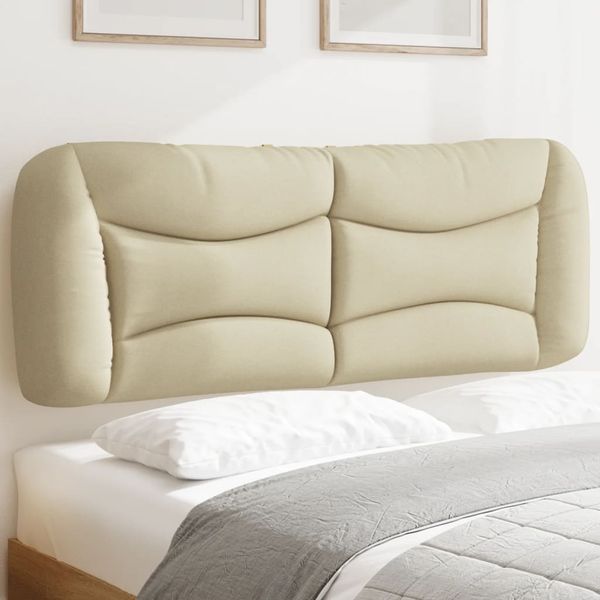 vidaXL Vankúš na čelo postele Hvar krémový 120 cm látka